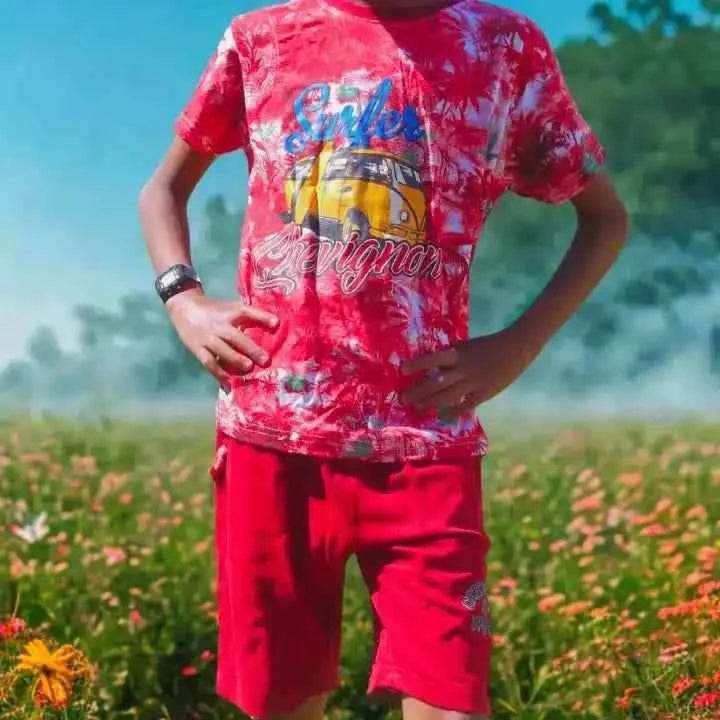 Ensemble Enfant Short & T-shirt Chevignon Rouge - Ensemble Enfants Confortable et Stylé - Reunivente.re