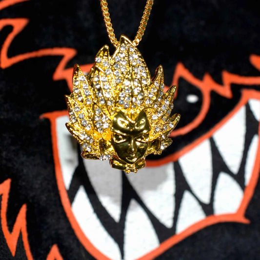 Pendentif Visage Solaire Or Diamants - Bijou Spirituel Unisexe La Réunion