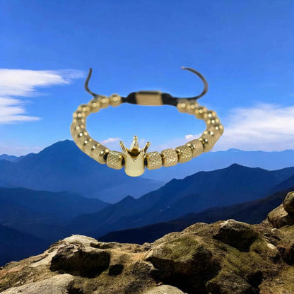 Bracelet Homme Alliage Métallisé Couronne - Street Chic Casual La Réunion