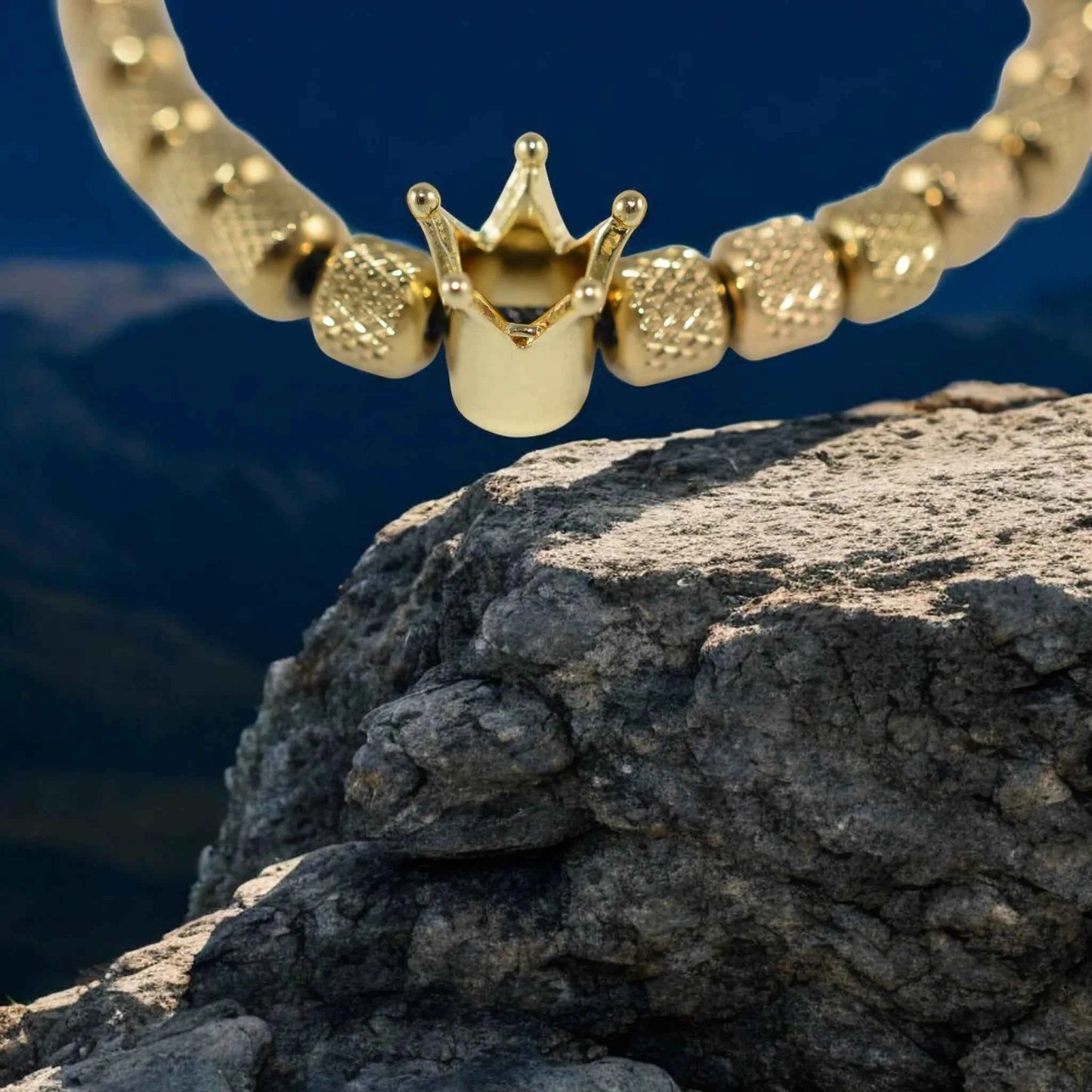 Bracelet Homme Alliage Métallisé Couronne - Street Chic Casual La Réunion