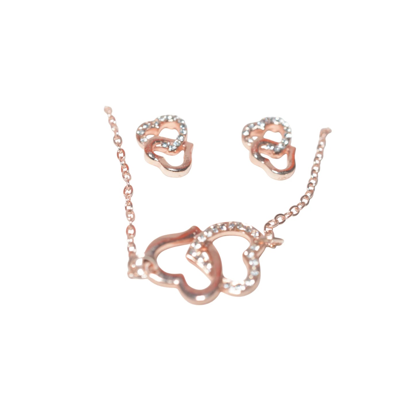 Coffret Cadeau Bijoux Femme 5 Pièces - Montre Bracelet Collier Bague Boucles d'Oreilles Doré La Réunion