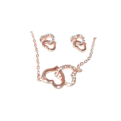 Coffret Cadeau Bijoux Femme 5 Pièces - Montre Bracelet Collier Bague Boucles d'Oreilles Doré La Réunion