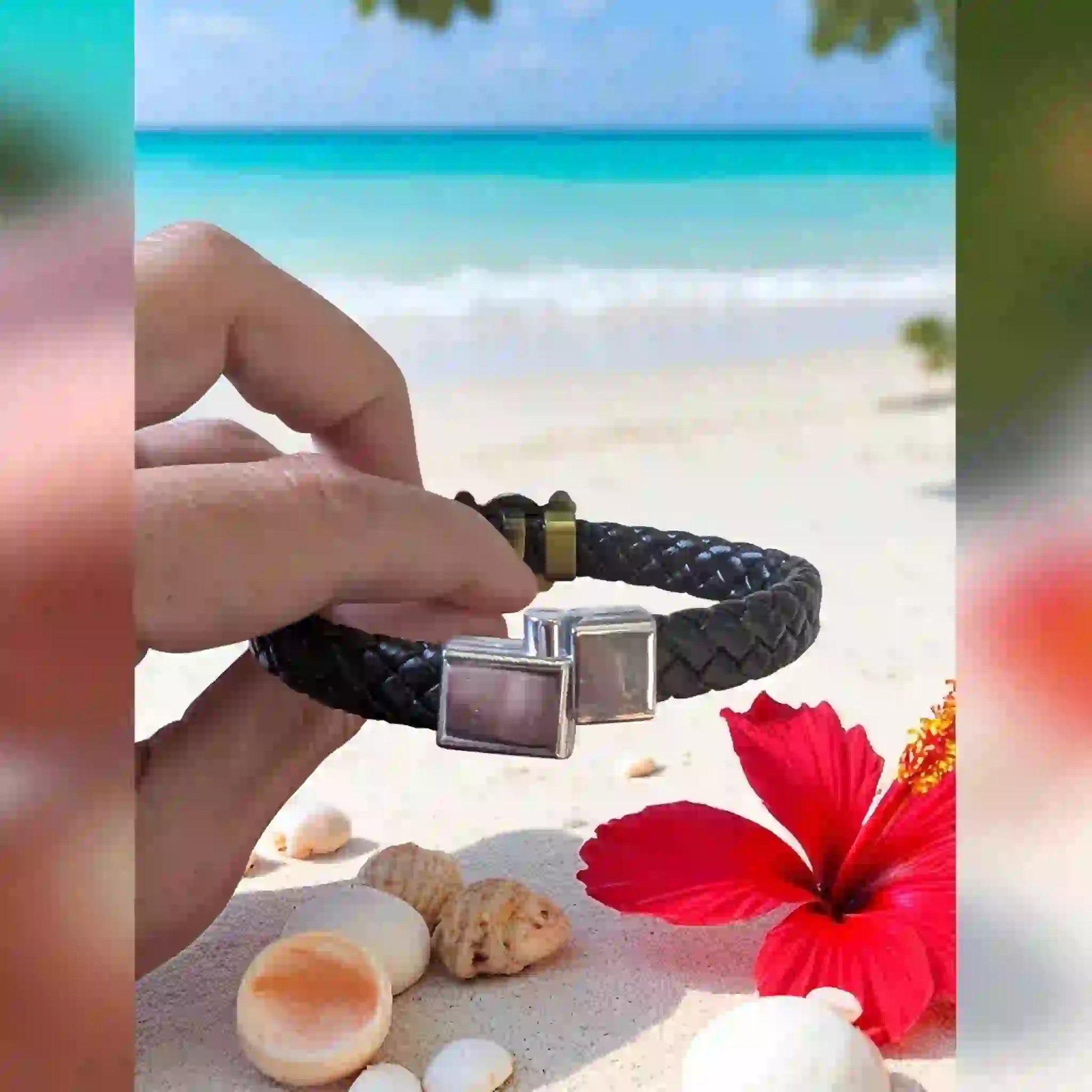 Bracelet Pirate Tendance – Cuir Noir| Style manga La Réunion - reunivente.re