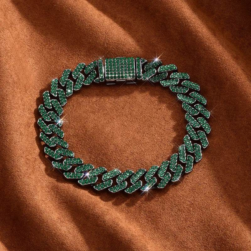 Chaîne Cubaine Strass reunion - Collier Hip - Hop Luxe - reunivente.re