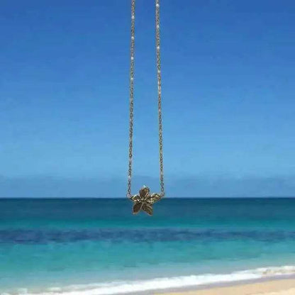 Collier Fleur Tropicale en Acier Inoxydable - Reunivente.re