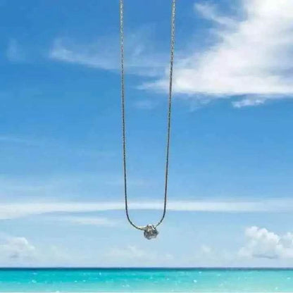 Collier Pendentif Zirconium en Acier Inoxydable - Reunivente.re