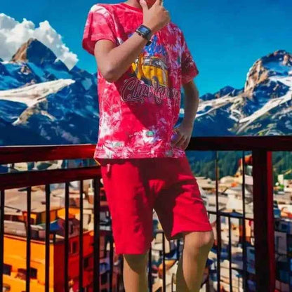 Ensemble Enfant Short & T-shirt Chevignon Rouge - Ensemble Enfants Confortable et Stylé - Reunivente.re