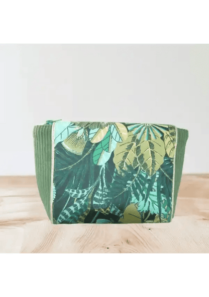 Pochette en Tissu Fait Main - Floral Vert - Reunivente.re